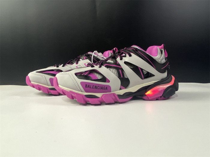 bl track led trainers sneaker black pink 062309