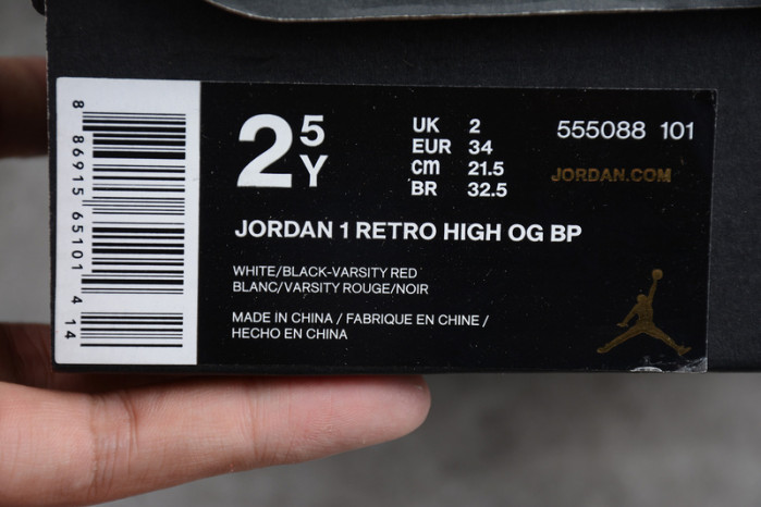 air jordan 1 kids retro high og chicago red 555088-101