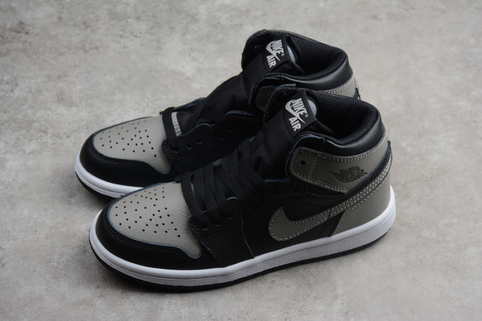 air jordan 1 kids retro high og shadow black grey aq2664-013
