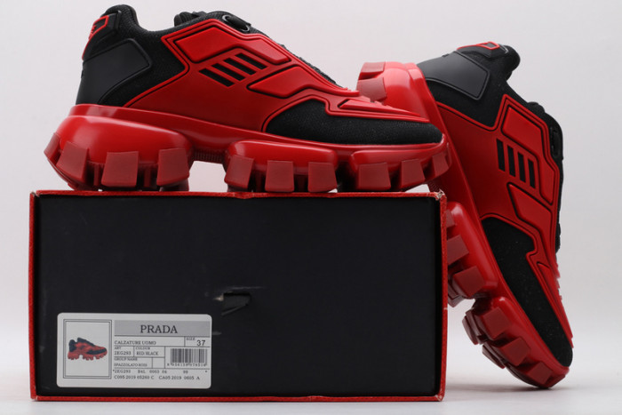 PRAD RED BLACK SNEAKERS