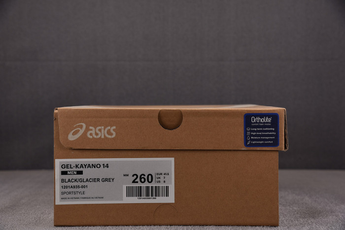 ASICS GEL-KAYANO 14 BLACK GLACIER GREY SILVER 1201A935-001