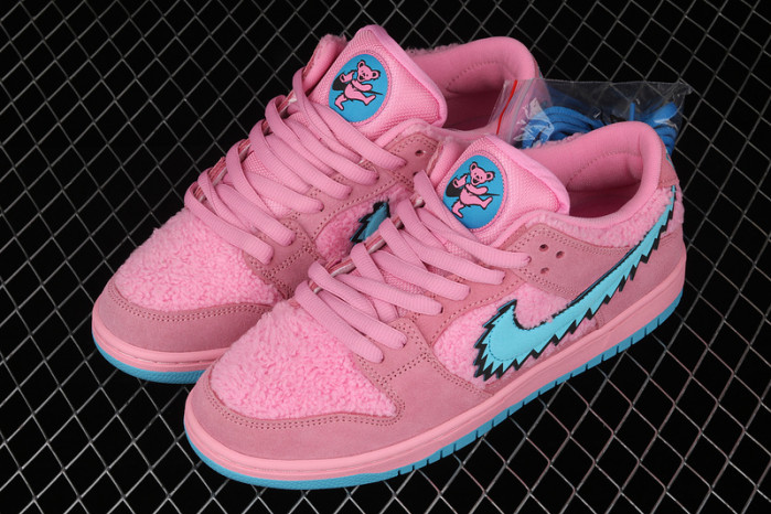 grateful dead x nike dunk low sb "pink bear" cj5378-600