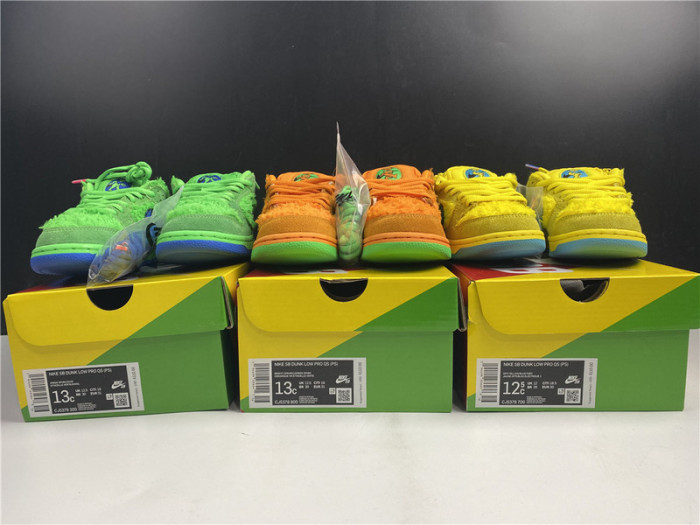 grateful dead x nike sb dunk kids low "orange bear"-cj5378-800