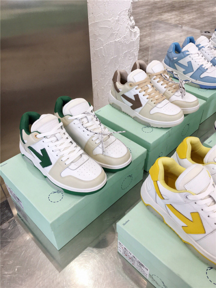 ofw out of office low-top leather sneakers