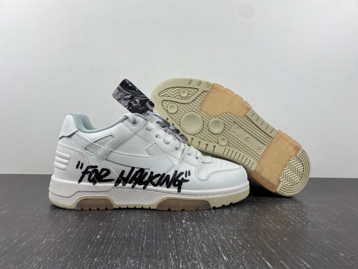 ofw out of office low-top leather sneakers