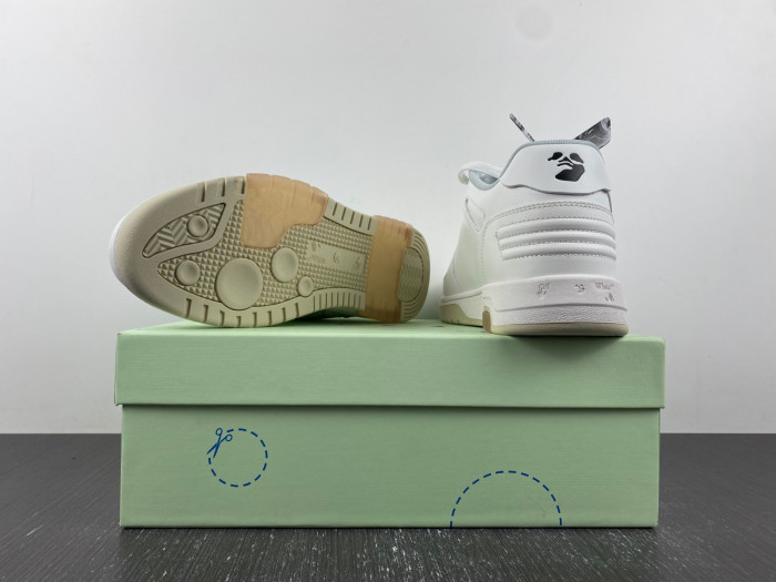 ofw out of office low-top leather sneakers