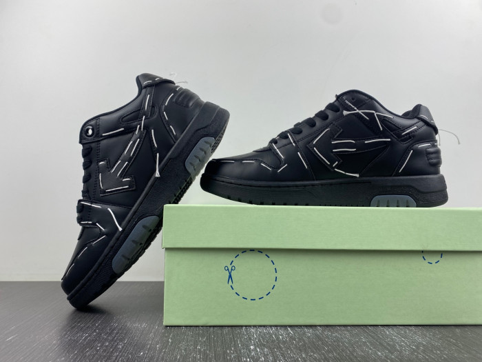 ofw out of office low-top leather sneakers