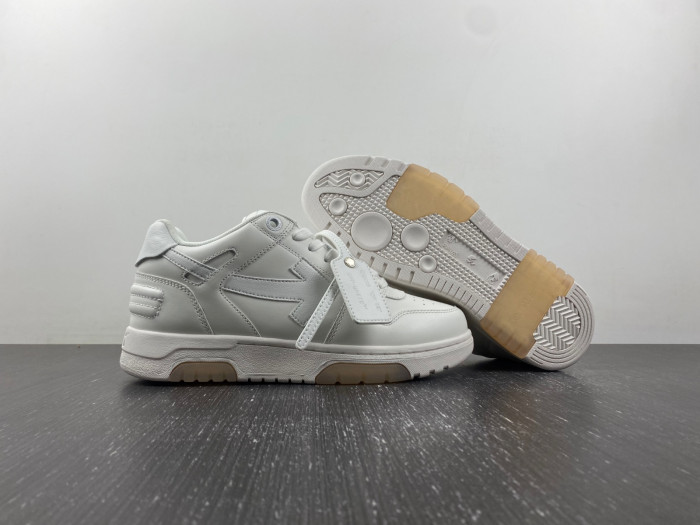 ofw out of office low-top leather sneakers
