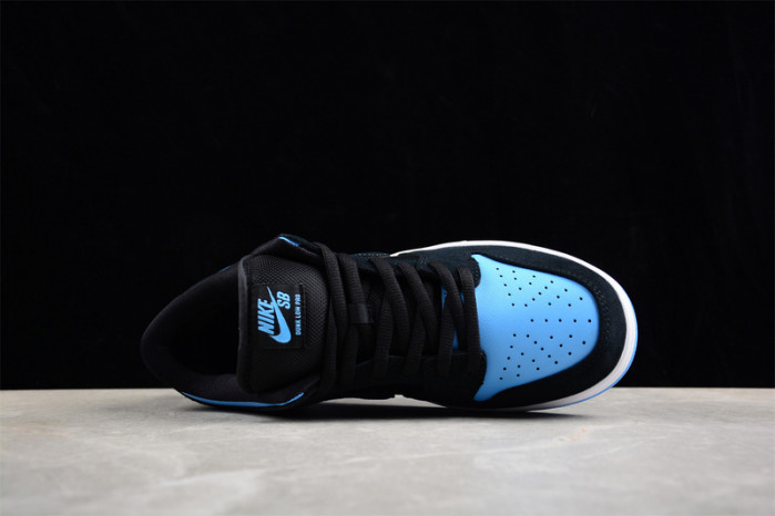 nike sb dunk low black university blue men
