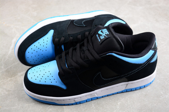 nike sb dunk low black university blue men