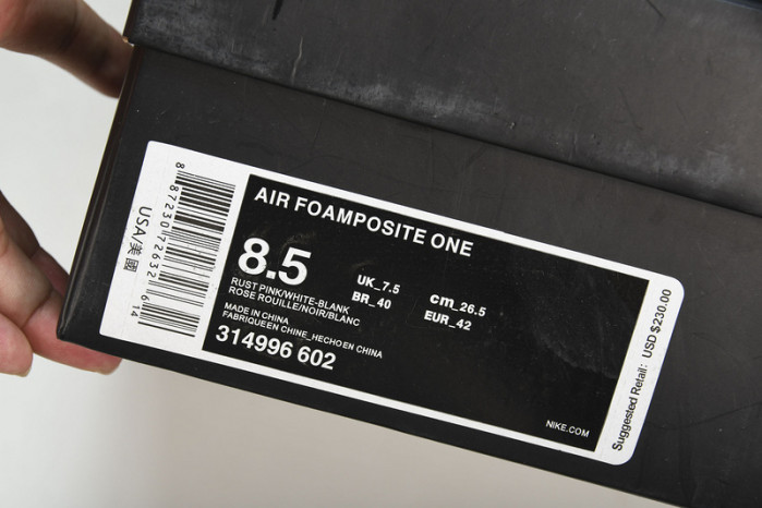 nike air foamposite one rust pink - 314996-602