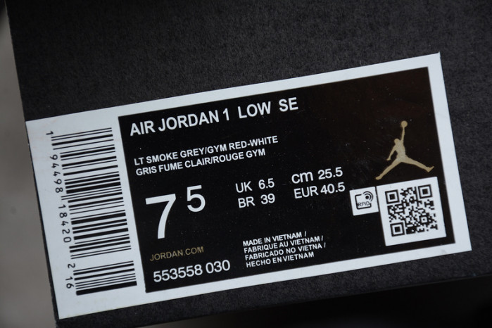 air jordan 1 low light smoke grey - 553558-030