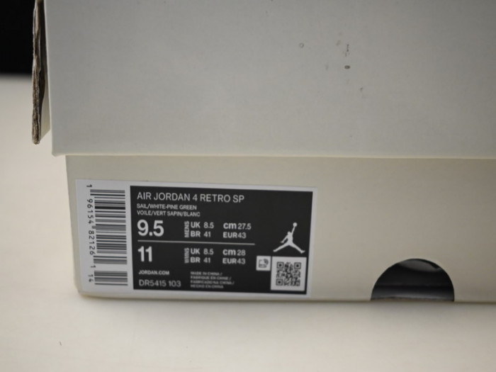 nike sb x air jordan 4 “pine green” dr5415-103