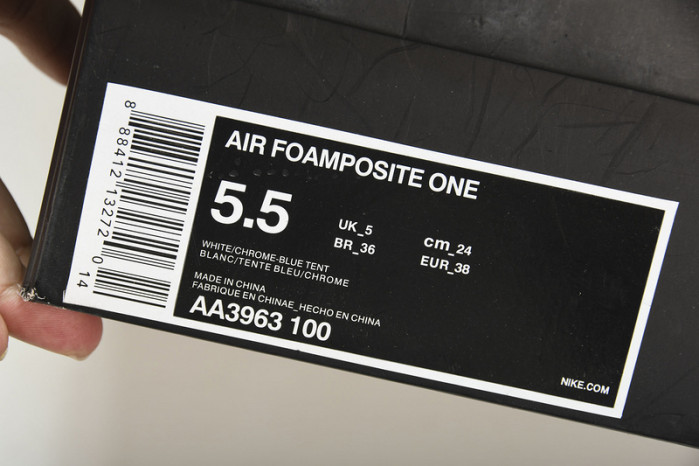 nike air foamposite one Ch*0me white aa3963-100