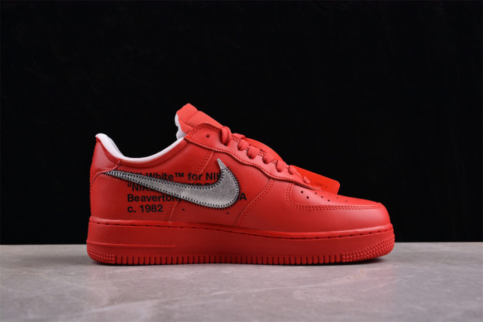 off white x nike air force 1 red ao4297-600