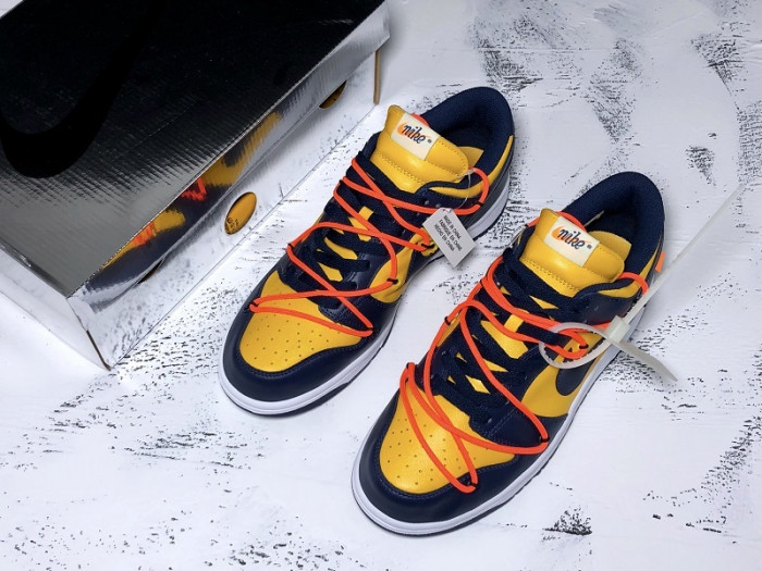 nike dunk low ofw michigan - ct0856-700