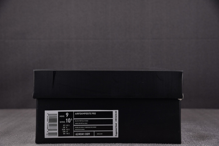 Nike Air Foamposite Pro “Black/Metallic Gold” 624041-009