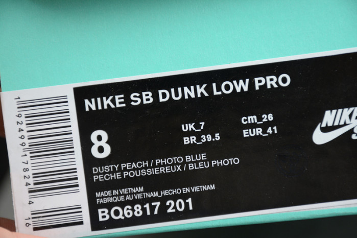 nike sb dunk low corduroy dusty peach bq6817-201