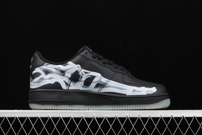 nike air force 1 low black skeleton halloween bq7541-001