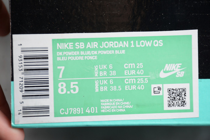 jordan 1 low sb unc cj7891-401