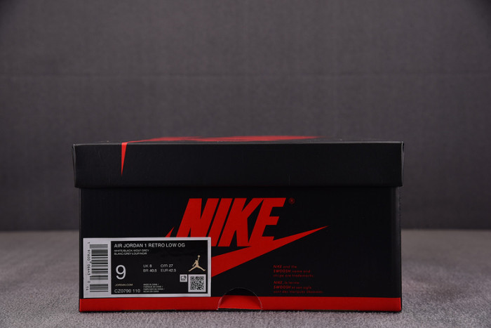 jordan 1 low og black toe cz0790-110