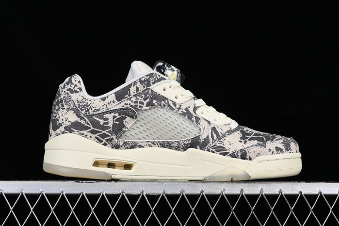 air jordan 5 low expression coconut milk/black-white da8016-100