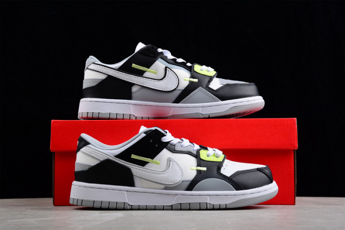 nike dunk low scrap wolf grey light lemon twist dc9723-001
