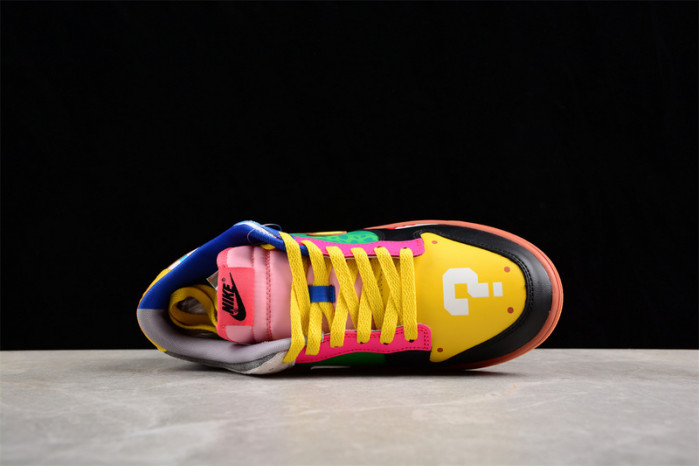 nike dunk low "what the S*per mario" custom dh0952 100