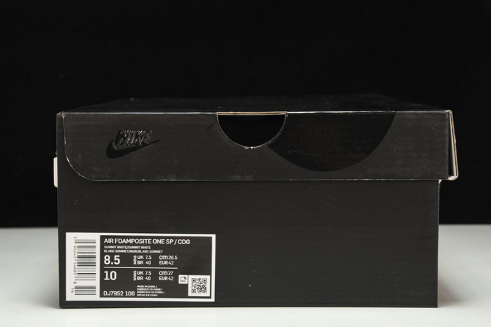 nike air foamposite one comme des garcons homme plus white dj7952-100