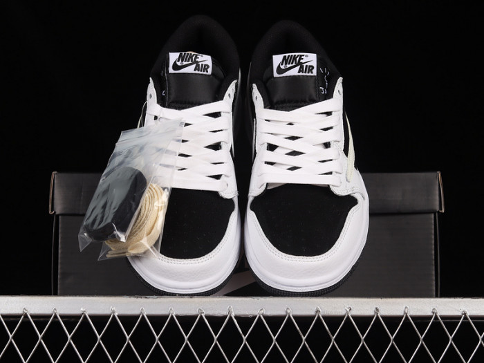 travis scott x air jordan 1 low og white black dm7866-101