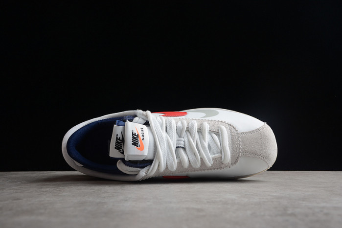 sacai x nike cortez white red navy blue dq0581-100
