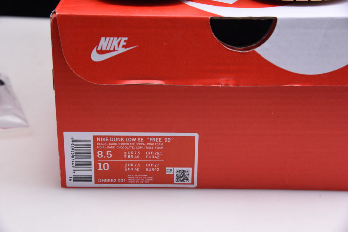 nike dunk low free 99 black dh0952-001