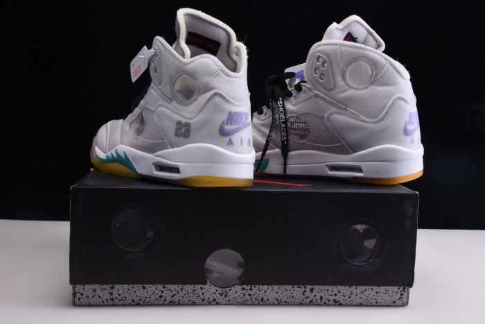 ofw air jordan 5 sp grey green - ct8480-105