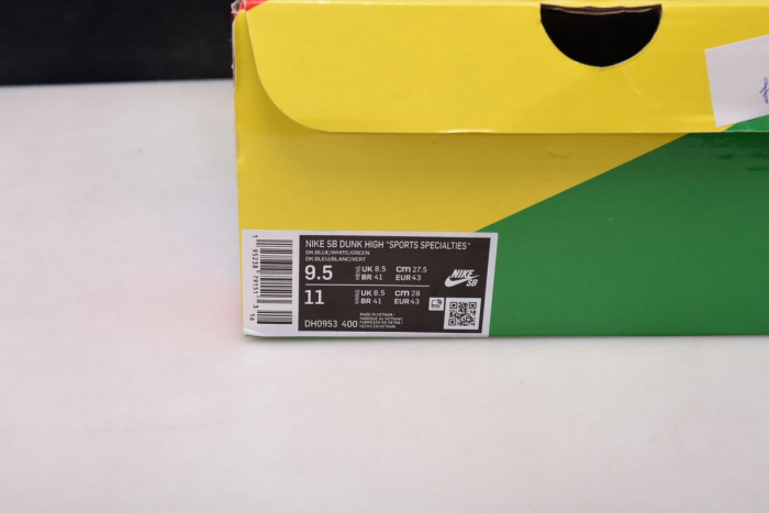 nike dunk high sports specialties white navy dh0953 400