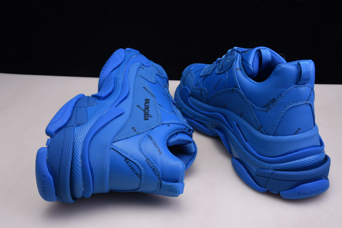 bl triple s blue trainers black letters h903p8081