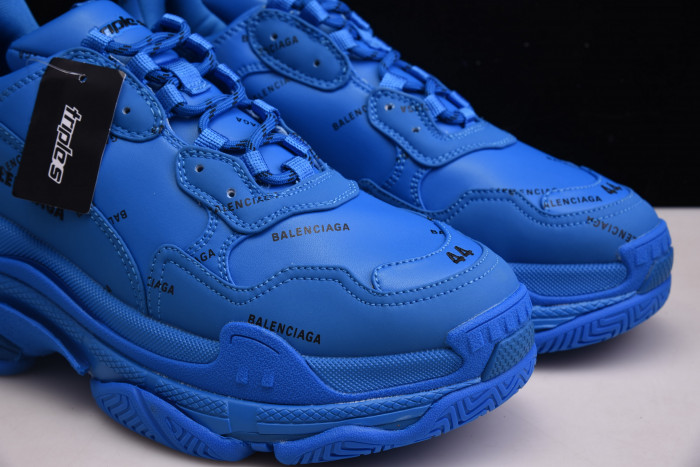 bl triple s blue trainers black letters h903p8081