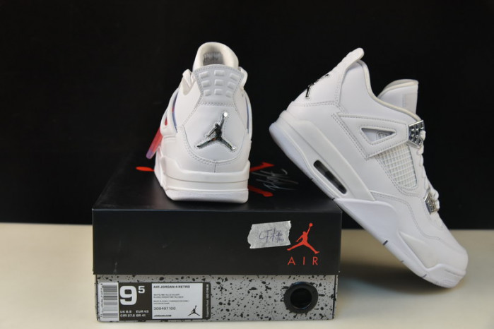 air jordan 4 retro “pure money” white mens 308497-100