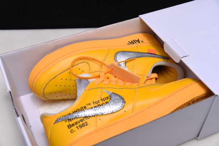 ofw x nike air force 1 low “university gold” dd1876-700
