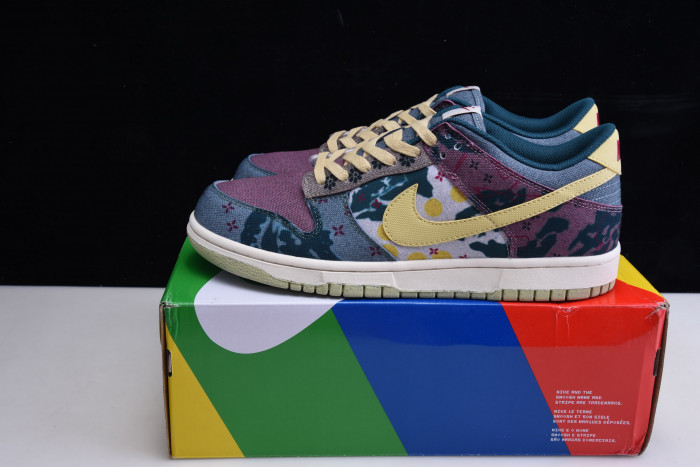 nike dunk low lemon wash multi-color cz9747-900