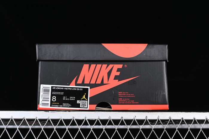 air jordan 1 low og ex "sail" dv0982-100