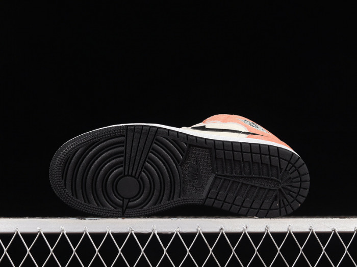 jordan 1 mid se orange suede (gs) - dv1336-800