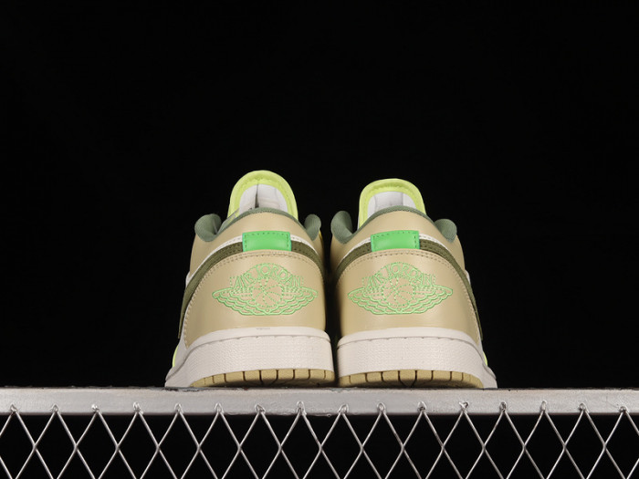 air jordan 1 low sail white oil green fd9906-131