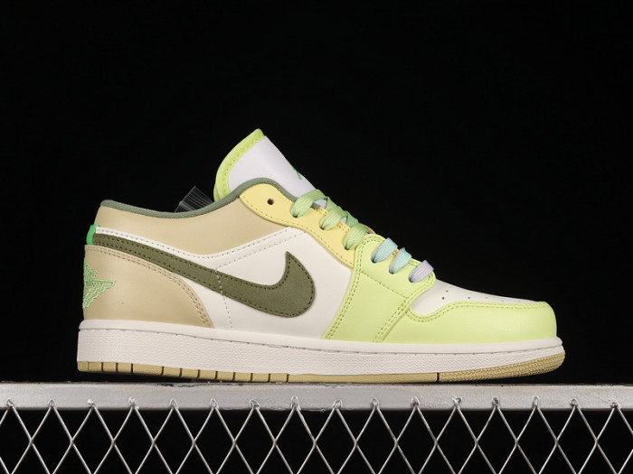 air jordan 1 low sail white oil green fd9906-131