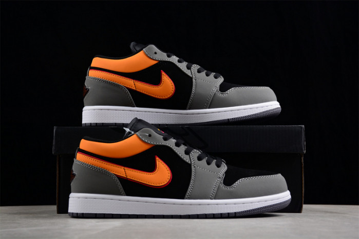 air jordan 1 low light graphite vivid orange fn7308-008