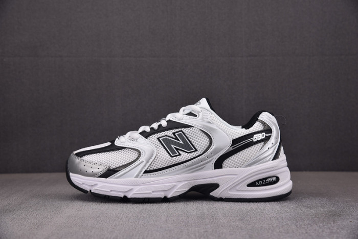 new balance 530 white silver metallic black mr530lb