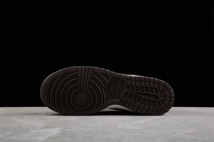 nike dunk low suziki sail red coffee re500-666